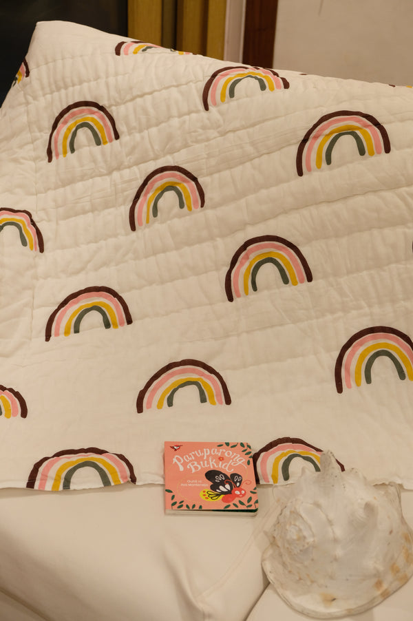 Rainbow Baby Kantha Quilt Set