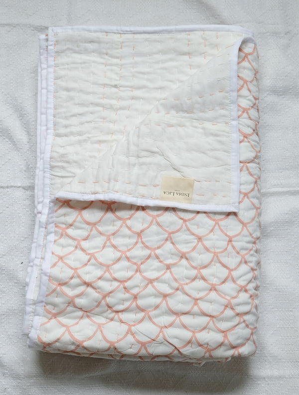 Albatross in Orange Kantha Quilt