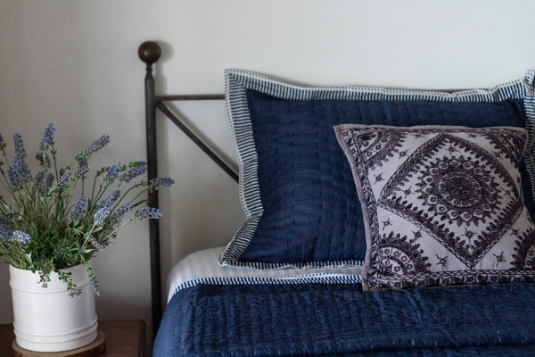 Raven in Blue/Grey Pillow Covers (20x30)