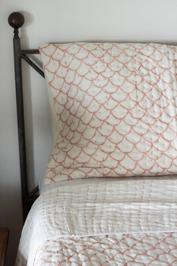 Albatross in Orange Kantha Quilt